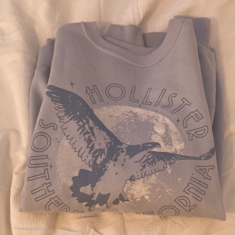 Oversized, light blue, HOLLISTER sweatshirt